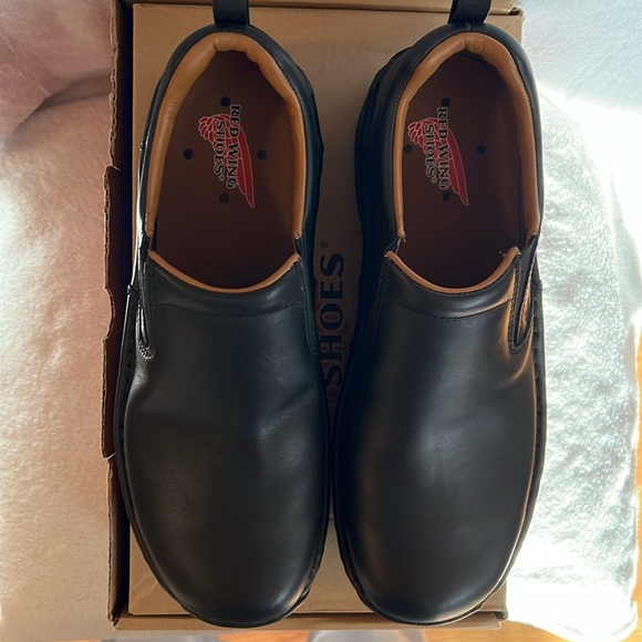NEW MENS “Red Wing Shoes” Black Leather Slip On Loafer Shoes Size 9D Width - Picture 7 of 7